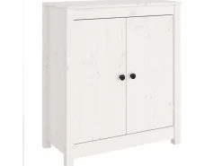 Aparador 2 uds de madera maciza de pino blanco 70x35x80 cm