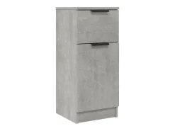 Aparador 2 uds madera contrachapada gris hormigón 30x30x70 cm