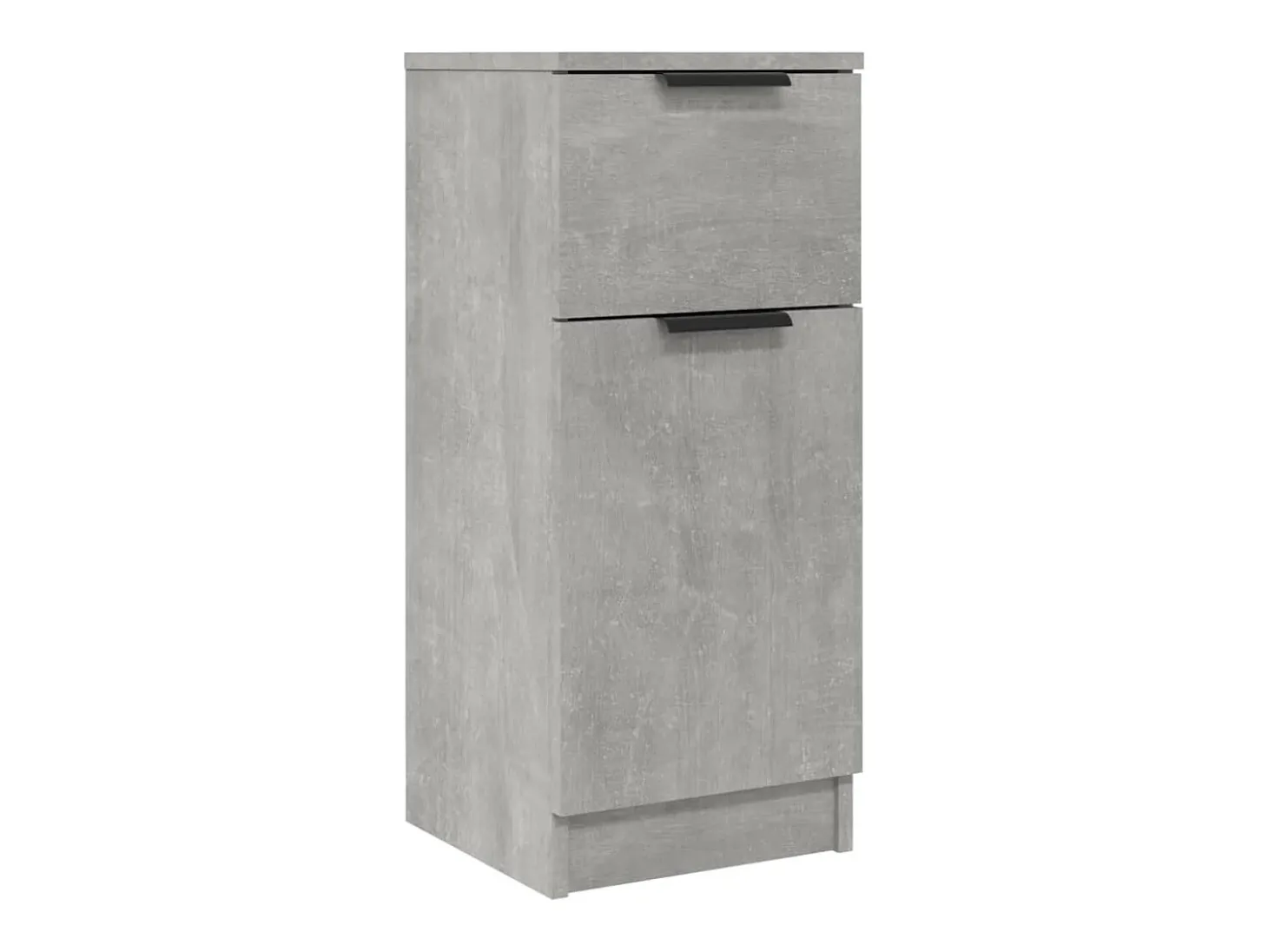 Aparador 2 uds madera contrachapada gris hormigón 30x30x70 cm