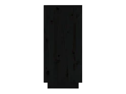 Aparador 2 uds madera maciza de pino negro 31,5x34x75 cm