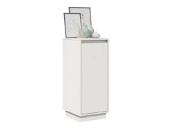 Aparador 2 uds madera maciza de pino blanco 31,5x34x75 cm