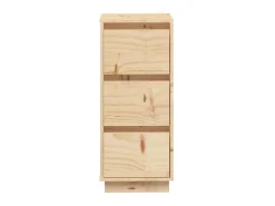 Aparador 2 uds madera maciza de pino 32x34x75 cm ES77844