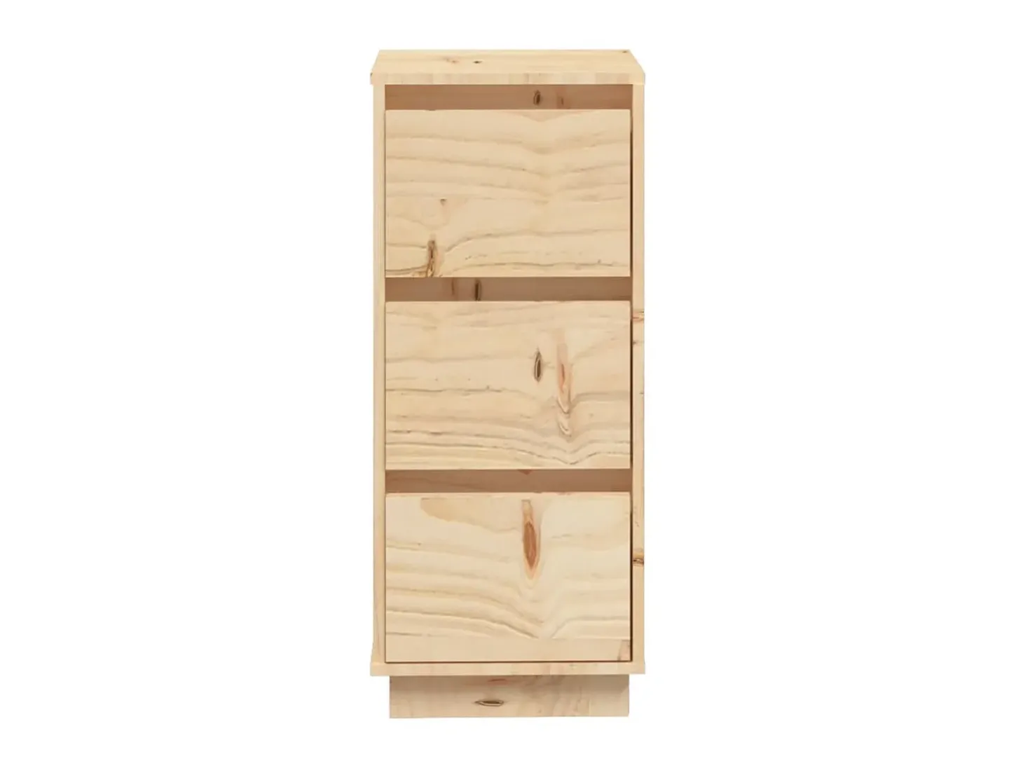 Aparador 2 uds madera maciza de pino 32x34x75 cm ES77844
