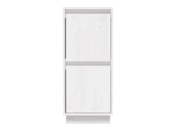 Aparador 2 uds madera maciza de pino blanco 31,5x34x75 cm