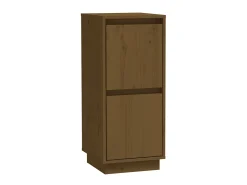 Aparador 2 uds madera maciza de pino marrón miel 31,5x34x75 cm ES13166
