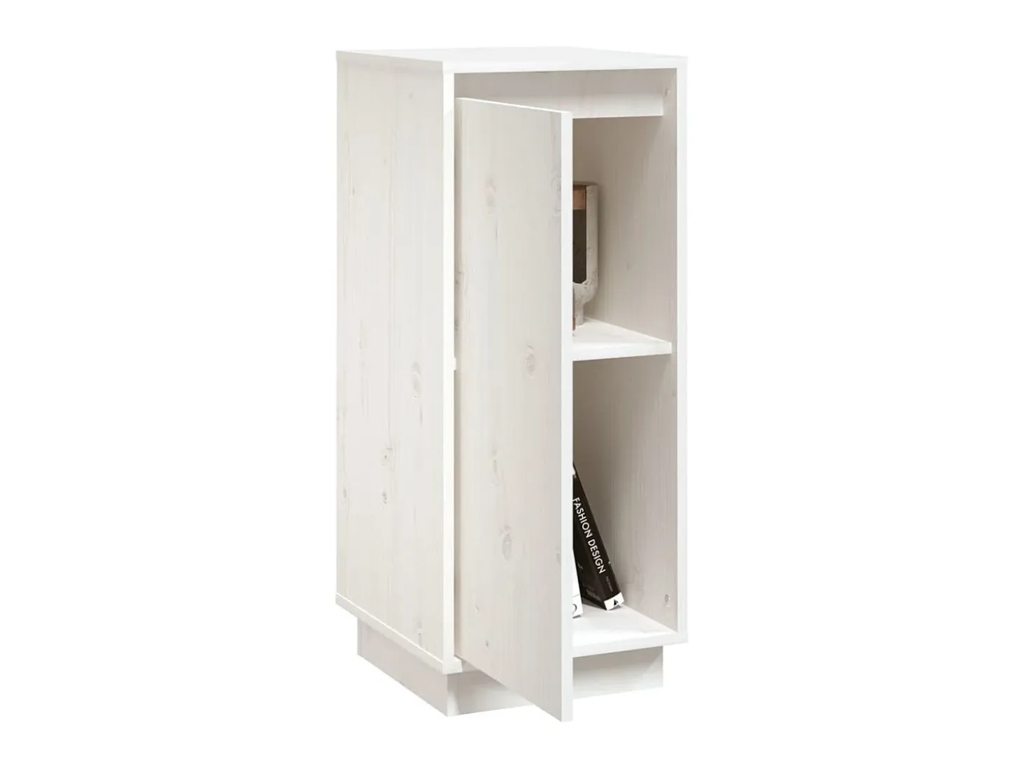 Aparador 2 uds madera maciza de pino blanco 31,5x34x75 cm ES76919