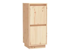 Aparador 2 uds madera maciza de pino 31,5x34x75 cm