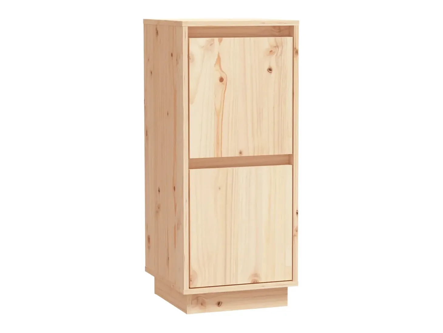 Aparador 2 uds madera maciza de pino 31,5x34x75 cm