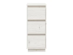 Aparador 2 unidades madera maciza de pino blanco 32x34x75 cm