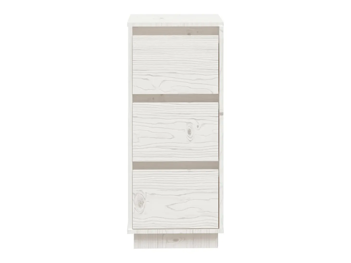 Aparador 2 unidades madera maciza de pino blanco 32x34x75 cm