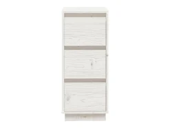 Aparador 2 unidades madera maciza de pino blanco 32x34x75 cm