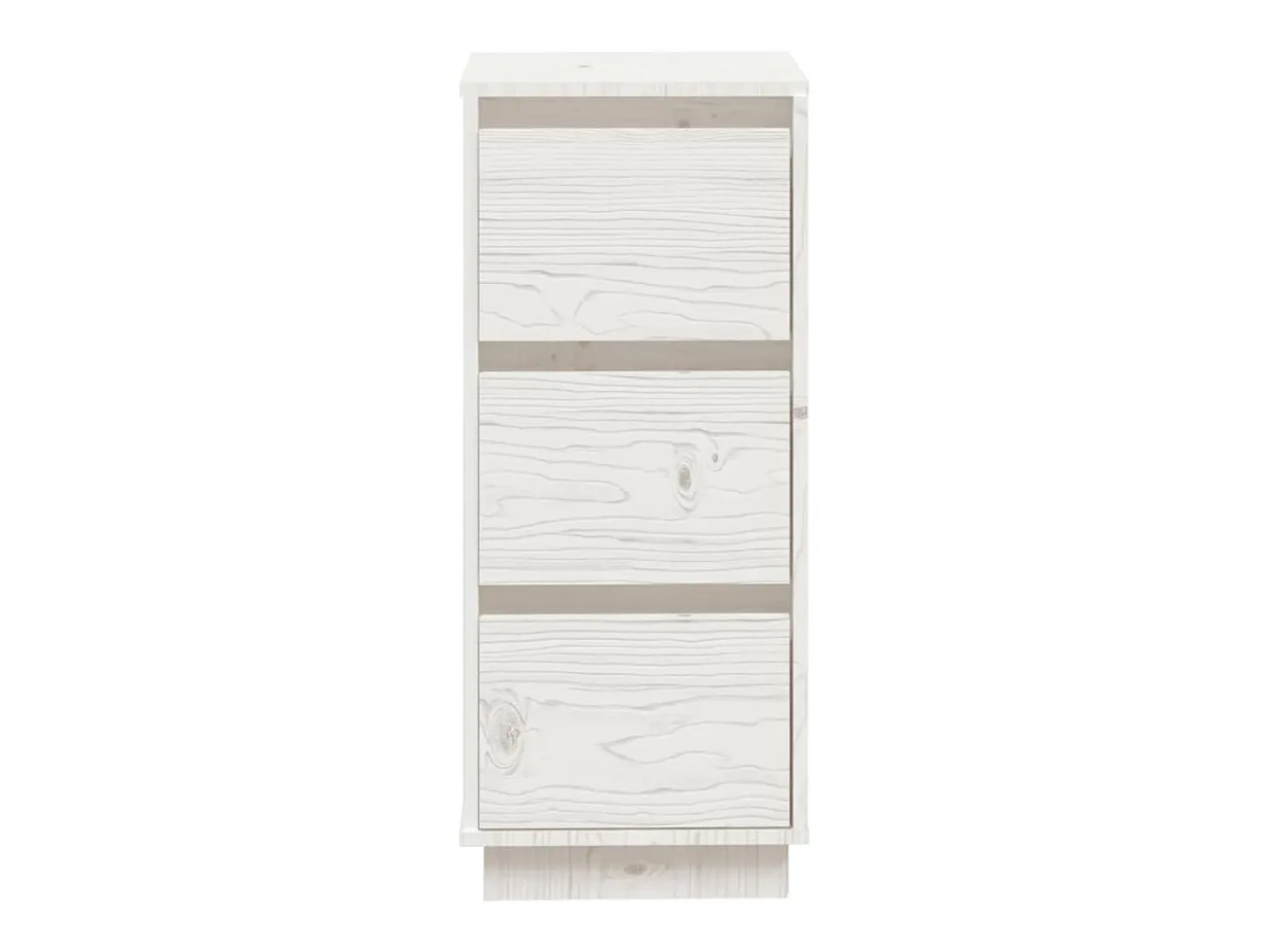 Aparador 2 unidades madera maciza de pino blanco 32x34x75 cm