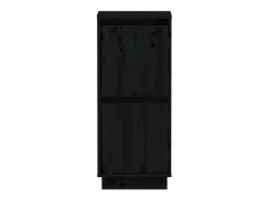 Aparador 2 unidades madera maciza de pino negro 31,5x34x75 cm