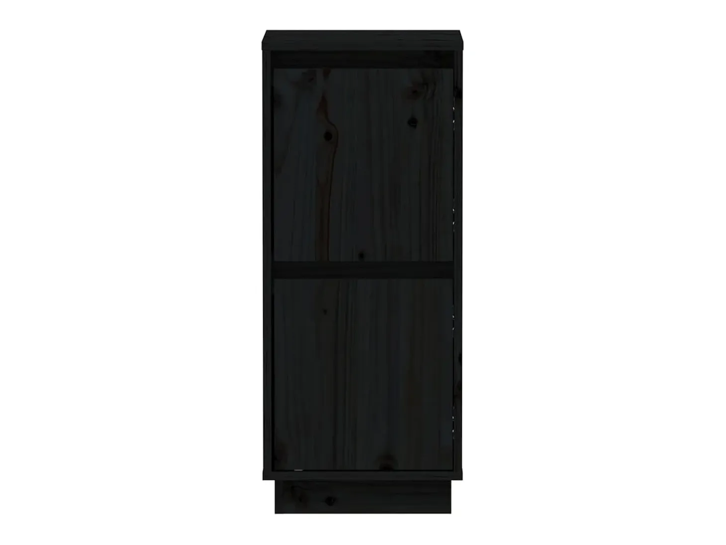 Aparador 2 unidades madera maciza de pino negro 31,5x34x75 cm