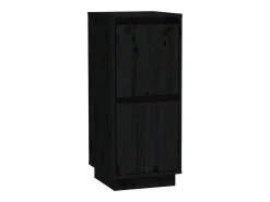 Aparador 2 unidades madera maciza de pino negro 31,5x34x75 cm