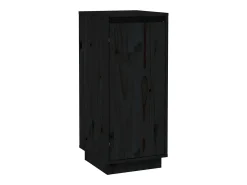 Aparador 2 unidades madera maciza de pino negro 31,5x34x75 cm