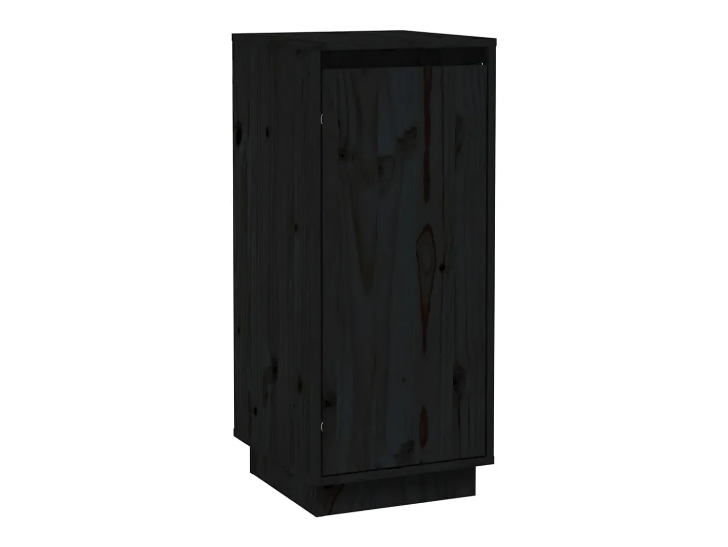 Aparador 2 unidades madera maciza de pino negro 31,5x34x75 cm