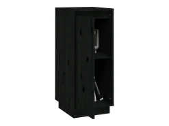 Aparador 2 unidades madera maciza de pino negro 31,5x34x75 cm