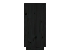 Aparador 2 unidades madera maciza de pino negro 31,5x34x75 cm