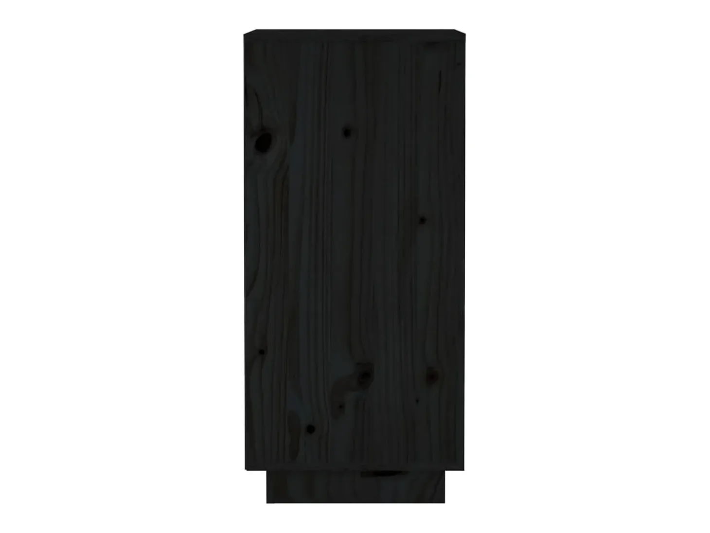 Aparador 2 unidades madera maciza de pino negro 31,5x34x75 cm