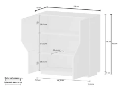 Aparador 100 x 43 cm 2 puertas cocina mueble salón moderno Klain Report