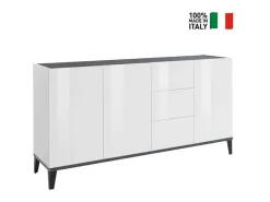 Aparador 160 x 40 cm 3 puertas 3 cajones deslizantes vestíbulo salón Rebecca