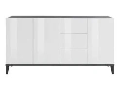 Aparador 160 x 40 cm 3 puertas 3 cajones deslizantes vestíbulo salón Rebecca