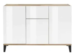 Aparador 120 x 40 cm diseño moderno 3 puerta cajón salón Rachel Wood