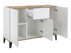 Aparador 120 x 40 cm diseño moderno 3 puerta cajón salón Rachel Wood