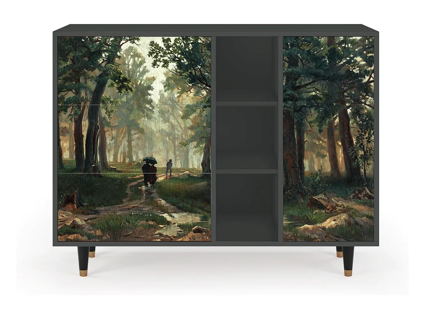 Aparador - 125x98x48 cm - BS2 - Rain in the Oak Forest, Antracita