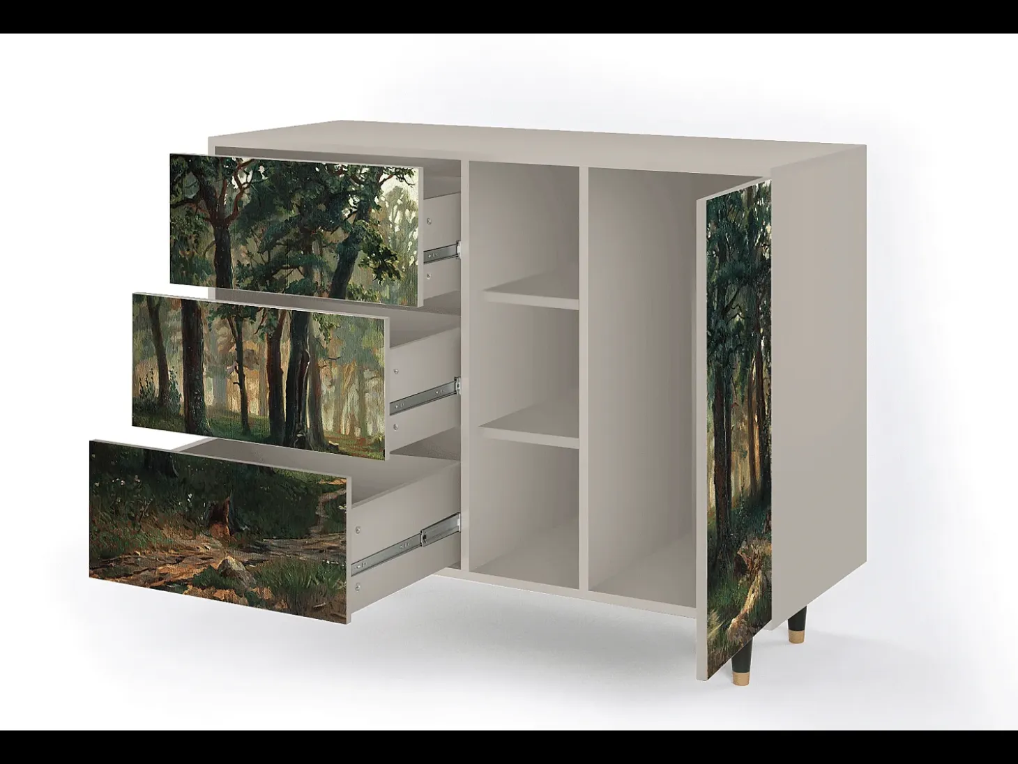 Aparador - 125x98x48 cm - BS2 - Rain in the Oak Forest, Arena