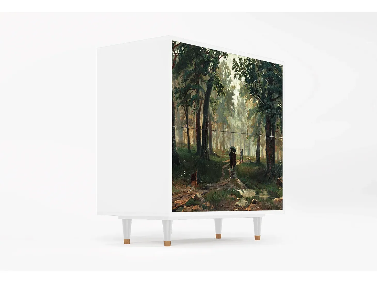 Aparador - 94x96x48 cm - BS3 - Rain in the Oak Forest, Blanco