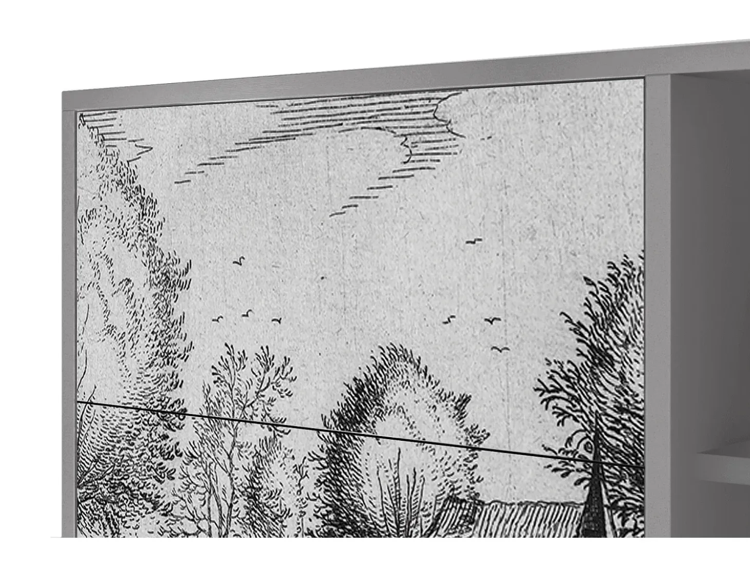 Aparador - 125x98x48 cm - BS2 - A Pond, Gris