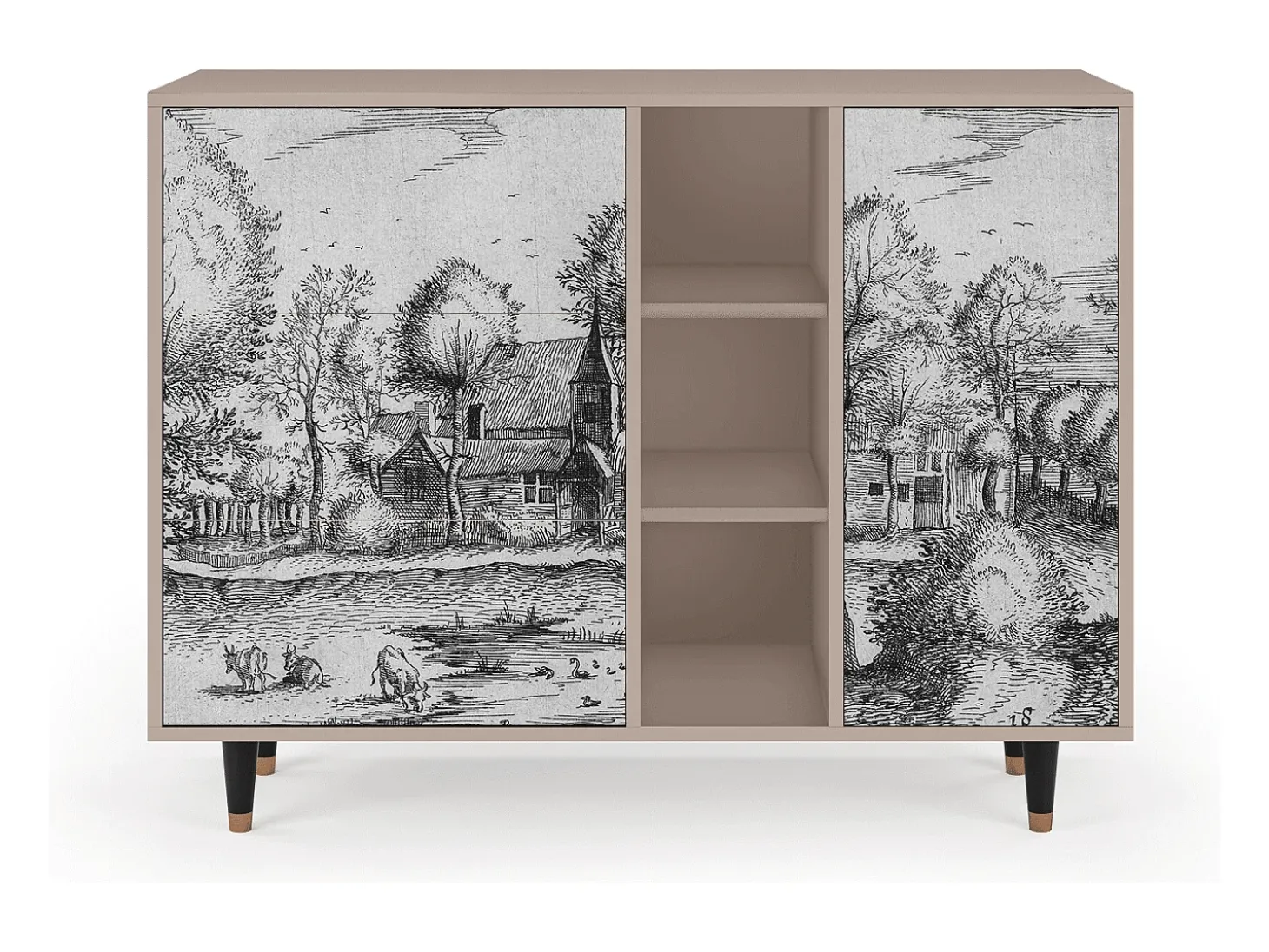 Aparador - 125x98x48 cm - BS2 - A Pond, Latte