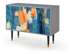 Aparador - 115x85x48 cm - BS4 - Abstract Expressionism, Gris