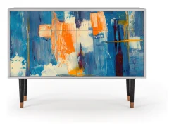 Aparador - 115x85x48 cm - BS4 - Abstract Expressionism, Gris