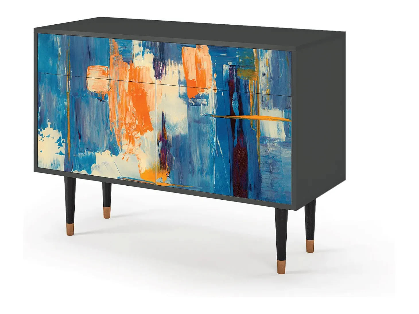 Aparador - 115x85x48 cm - BS4 - Abstract Expressionism, Antracita