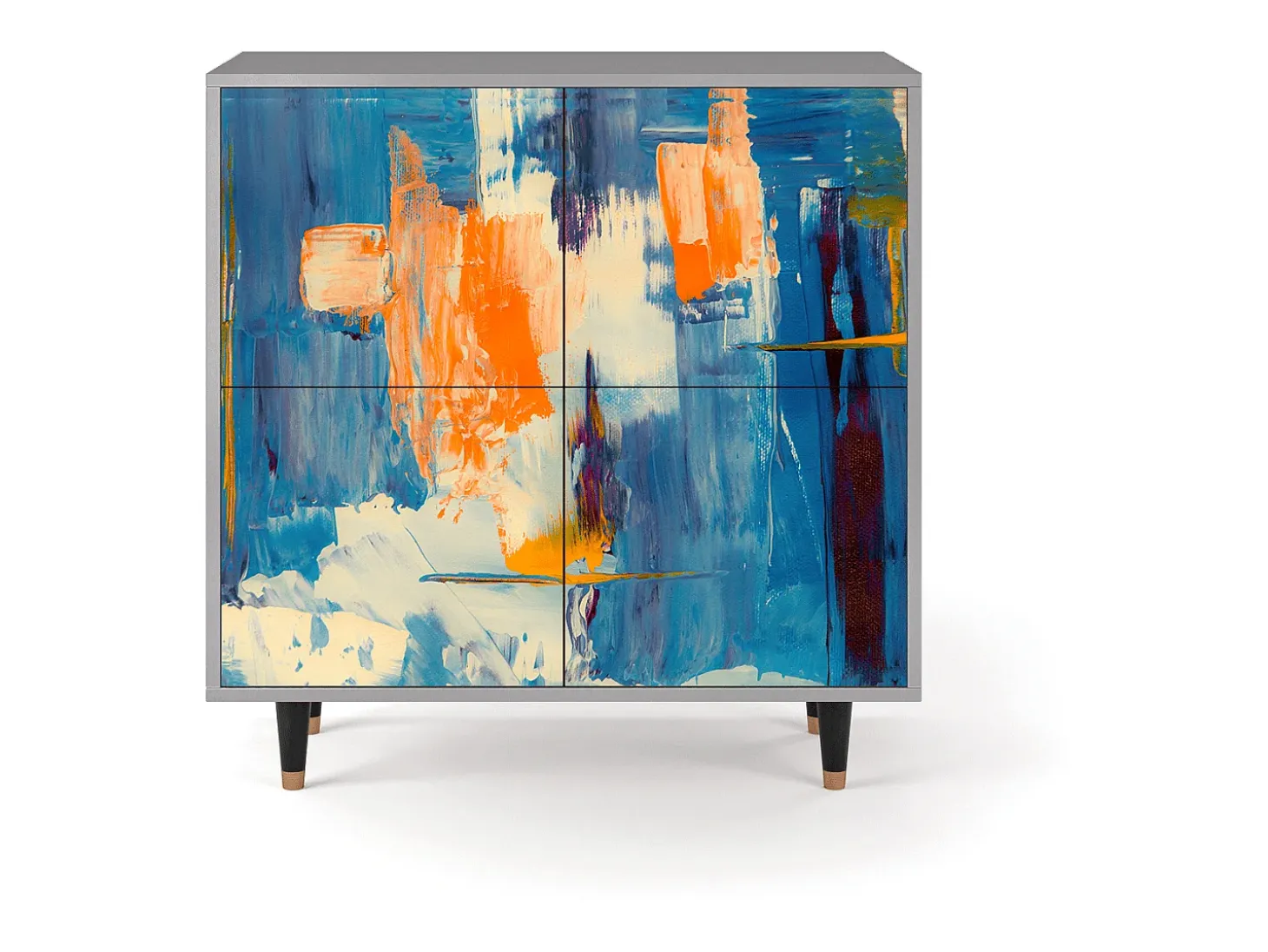 Aparador - 94x96x48 cm - BS3 - Abstract Expressionism, Gris