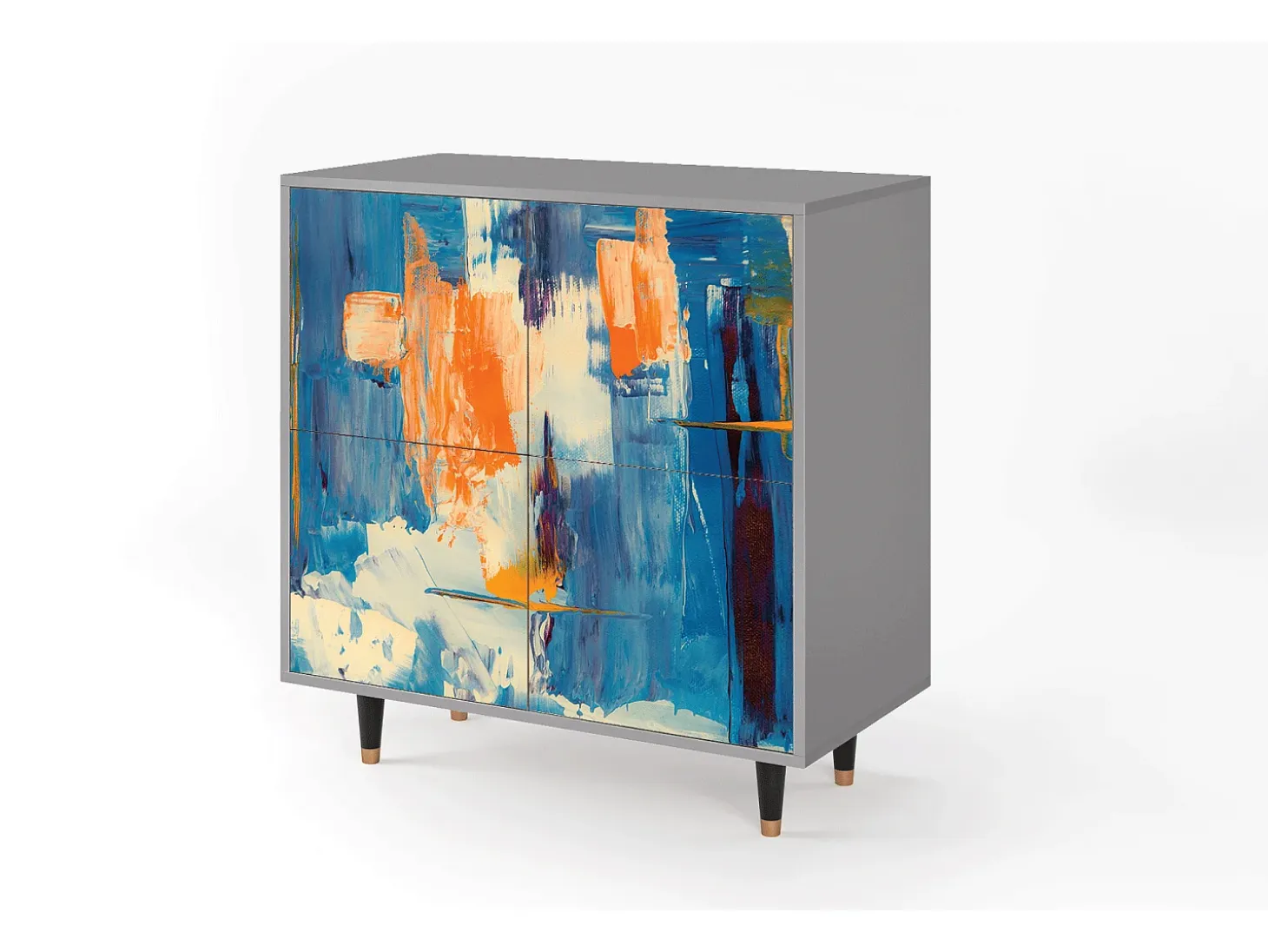 Aparador - 94x96x48 cm - BS3 - Abstract Expressionism, Gris