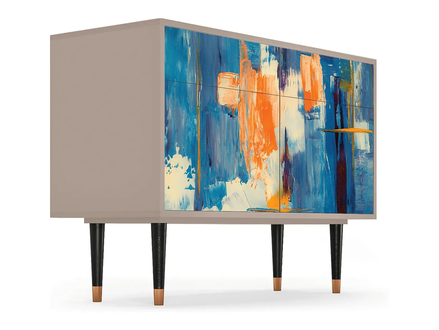 Aparador - 115x85x48 cm - BS4 - Abstract Expressionism, Latte