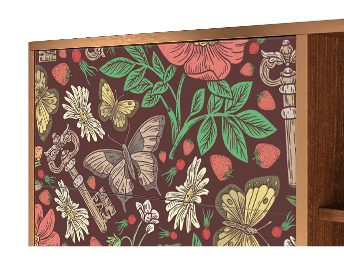 Aparador - 125x98x48 cm - BS2 - Alice in Wonderland, Nogal