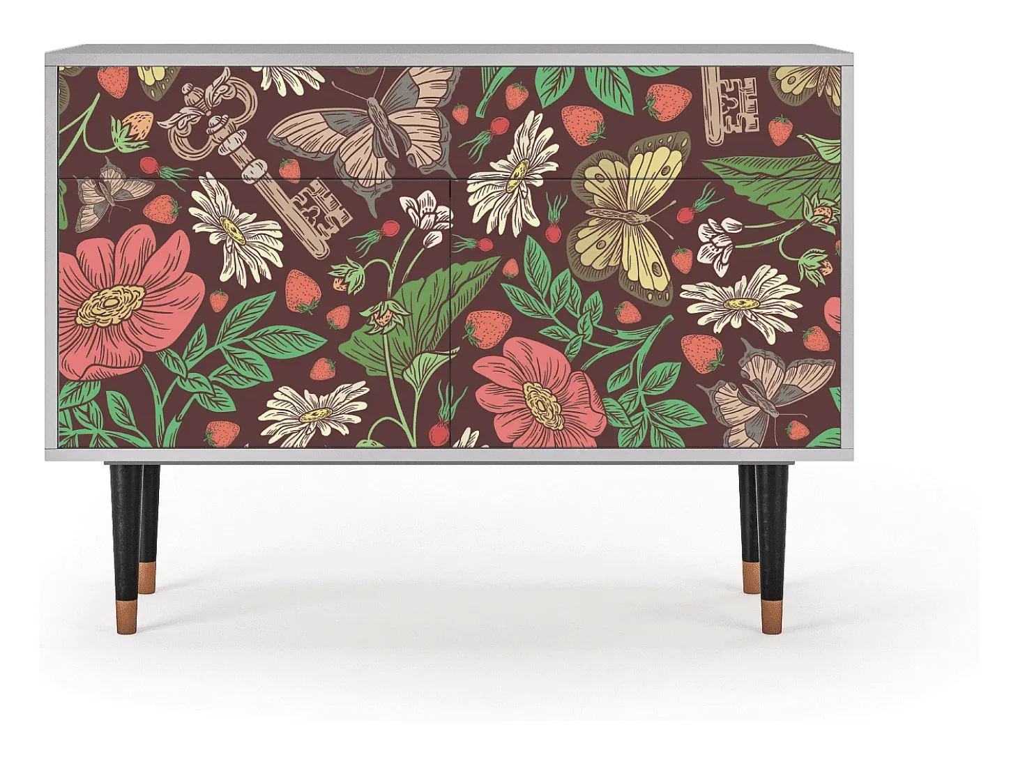 Aparador - 115x85x48 cm - BS4 - Alice in Wonderland, Gris