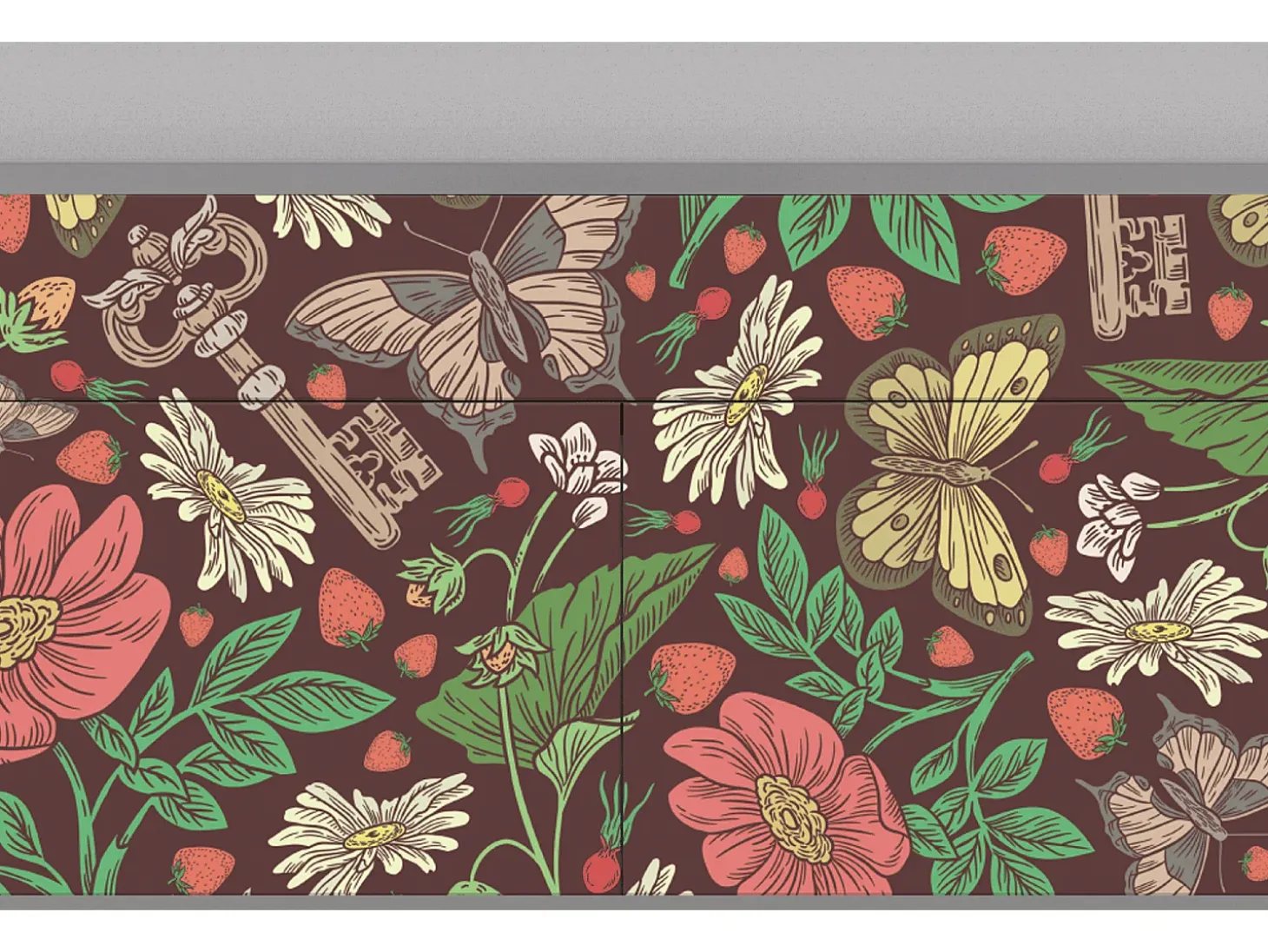 Aparador - 115x85x48 cm - BS4 - Alice in Wonderland, Gris