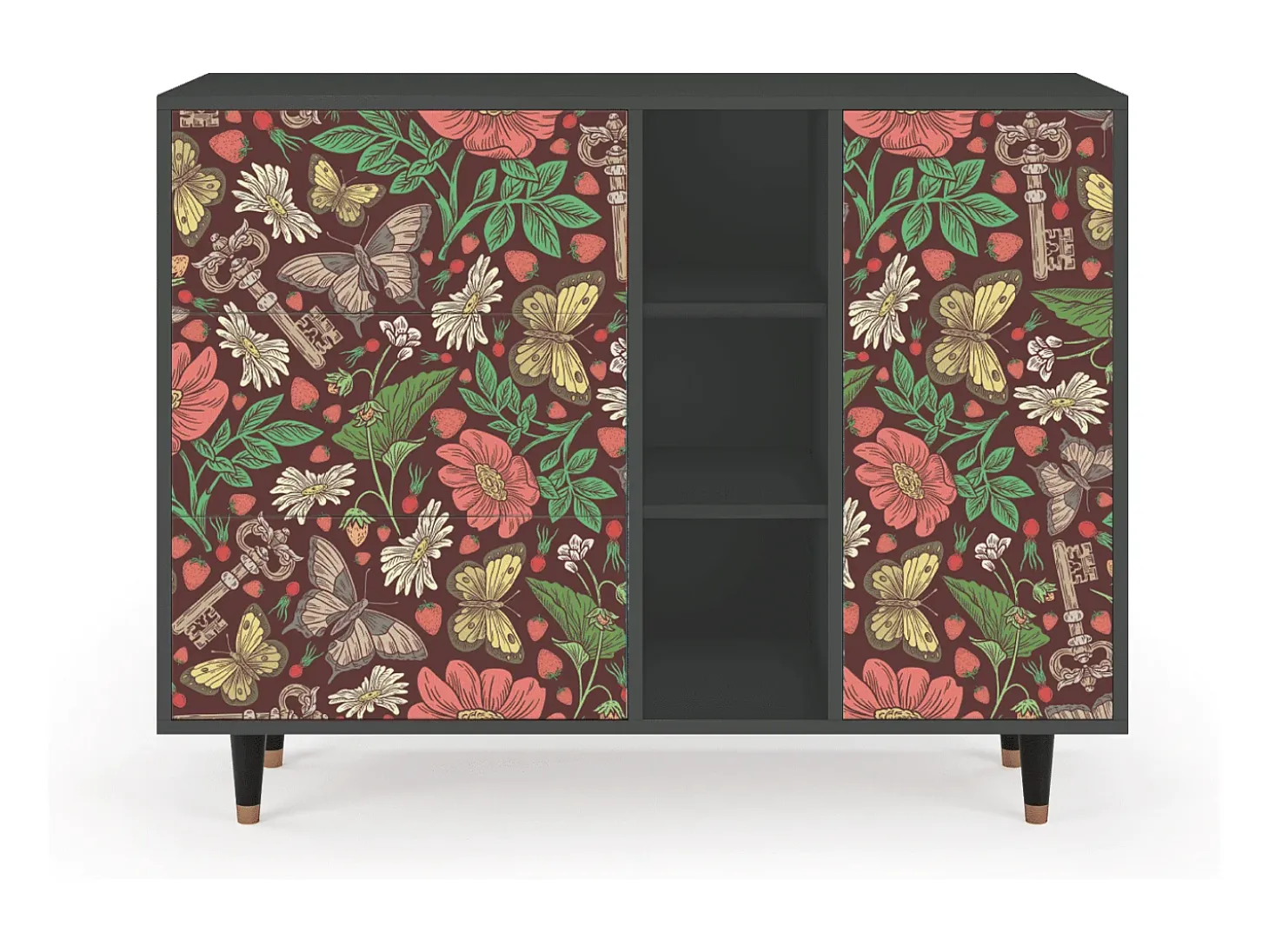 Aparador - 125x98x48 cm - BS2 - Alice in Wonderland, Antracita