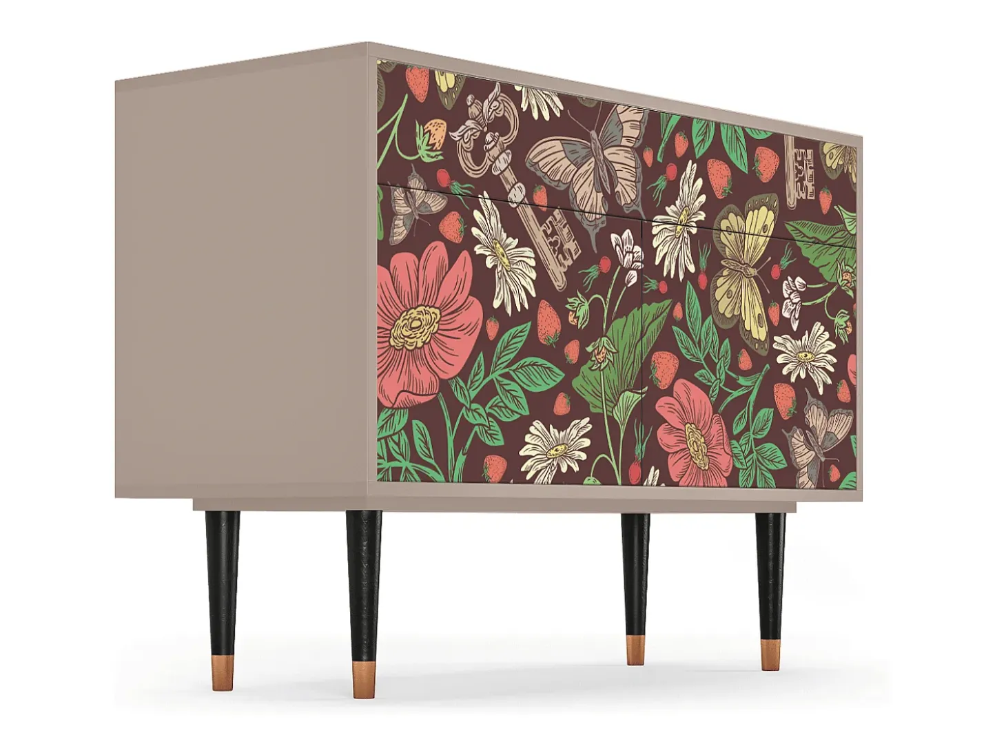 Aparador - 115x85x48 cm - BS4 - Alice in Wonderland, Latte