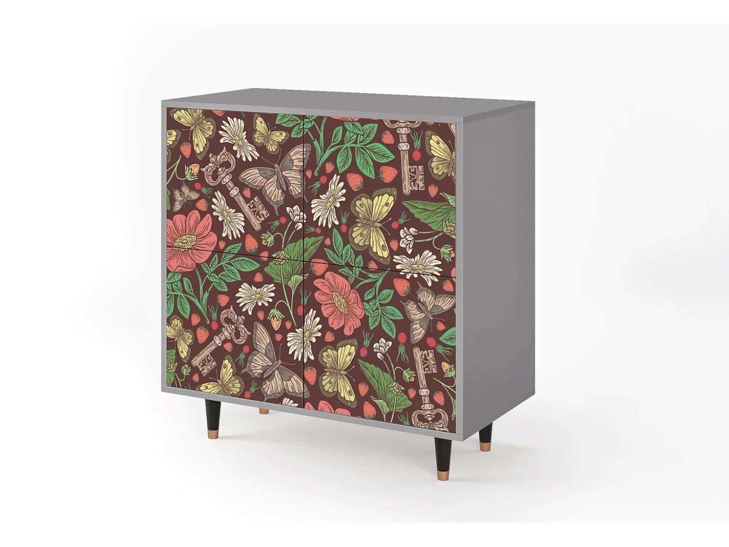 Aparador - 94x96x48 cm - BS3 - Alice in Wonderland, Gris