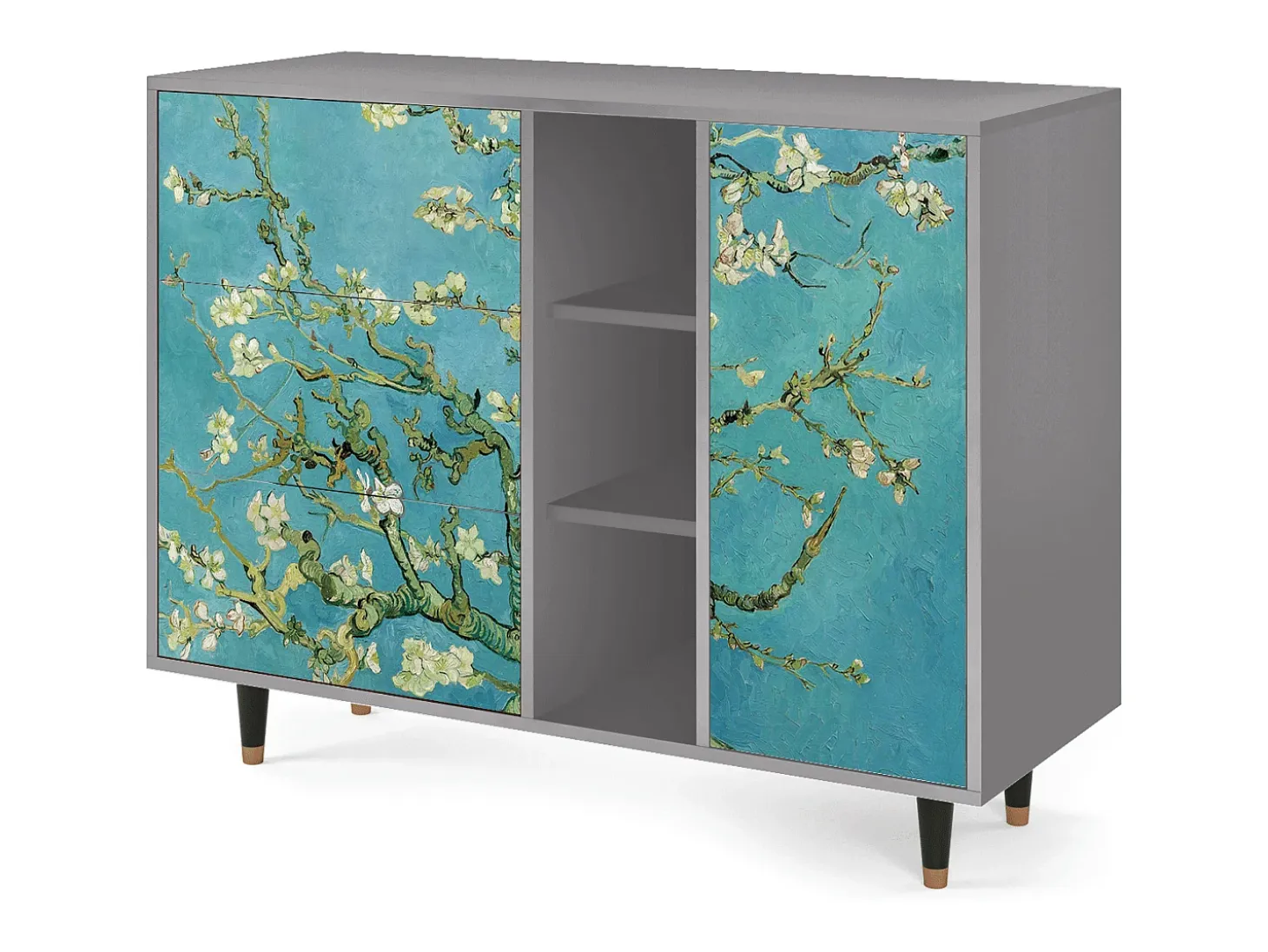 Aparador - 125x98x48 cm - BS2 - Almond Blossom, Gris