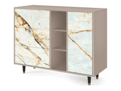 Aparador - 125x98x48 cm - BS2 - Arenay Marble, Latte