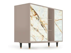 Aparador - 125x98x48 cm - BS2 - Arenay Marble, Latte