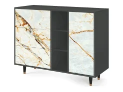 Aparador - 125x98x48 cm - BS2 - Arenay Marble, Antracita